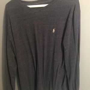 LARGE BLUE POLO LONG SLEEVE T-SHIRT